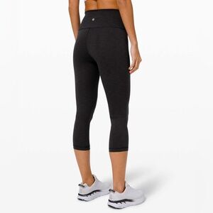 Wunder Train High-Rise Crop 21" Size 2 in Heathered Black